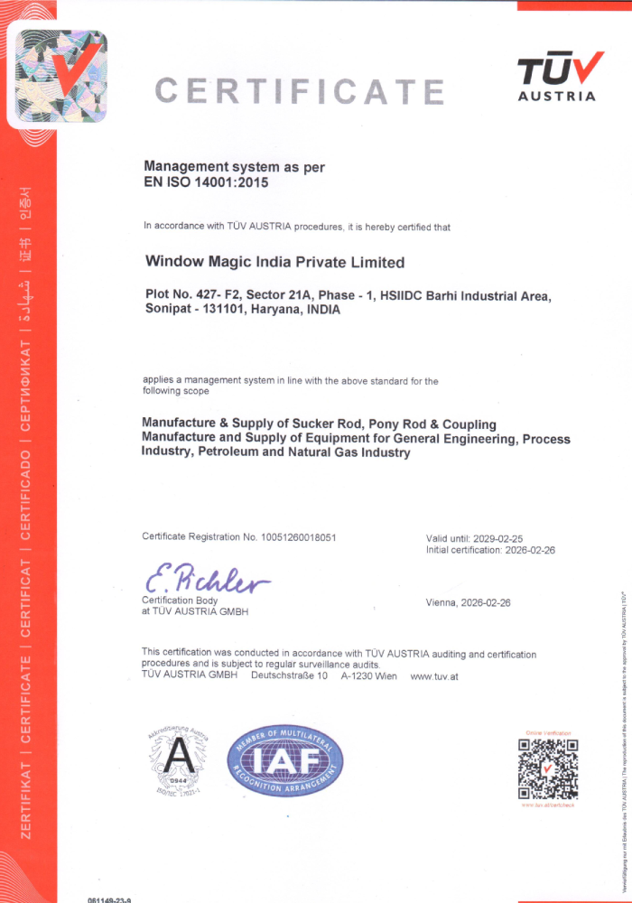 ISO 14001 Certificate